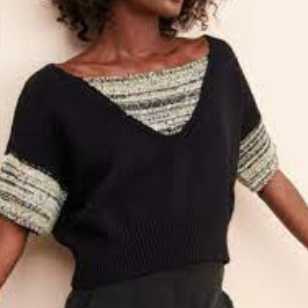 Callahan Black and Green Knit Sweater